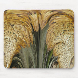 Brown Striped Shelf Fungus Abstract Mousepad