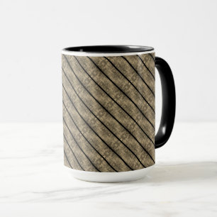 Brown stripes and dividers black or chess inclined mug