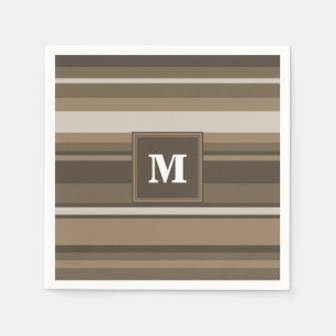 Brown stripes napkin