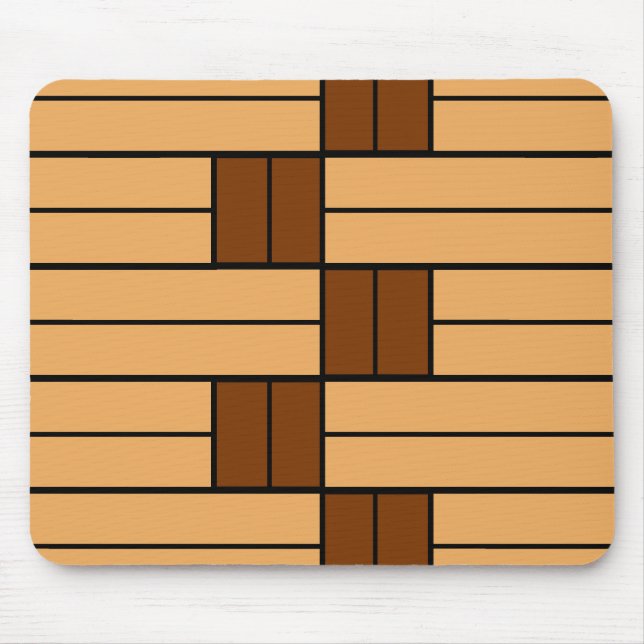 Brown Stripes Pattern Mouse Pad (Front)