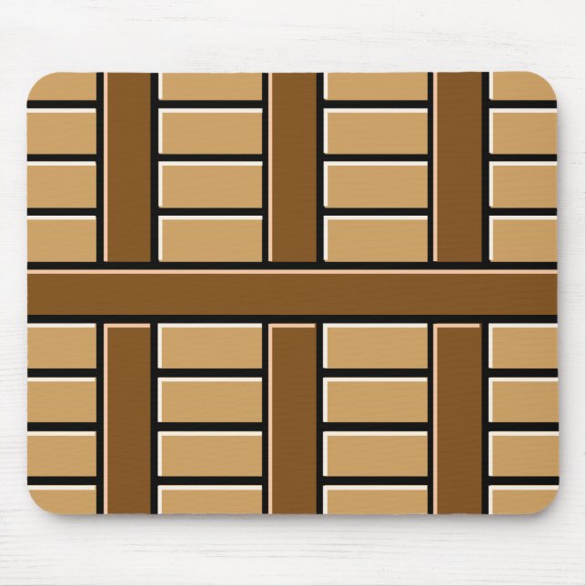 Brown Stripes Pattern Mouse Pad (Front)