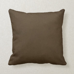 Brown Suede Look Throw Pillow