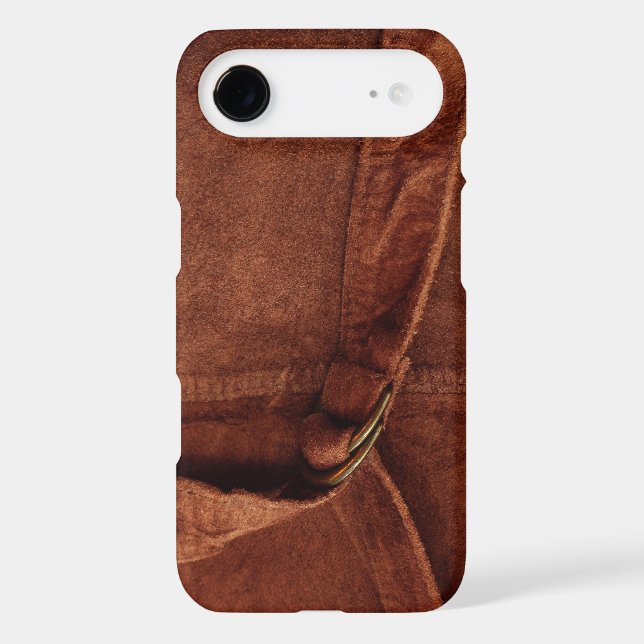 Brown Suede With Strap And Buckle Case-Mate iPhone Case (Back)