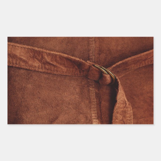 Brown Suede With Strap And Buckle Sticker (Front)