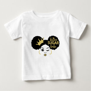 Brown Sugar Babe in Black and Gold Baby T-Shirt