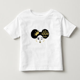 Brown Sugar Babe in Black and Gold Toddler T-shirt