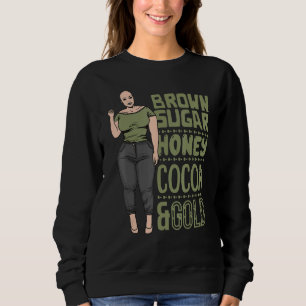 Brown Sugar Honey Cocoa Black Queen Plus Size Wome Sweatshirt