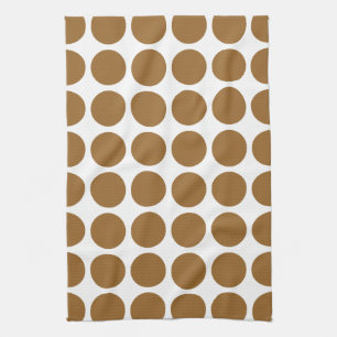 Brown Sugar Neutral Dots Kitchen Towel