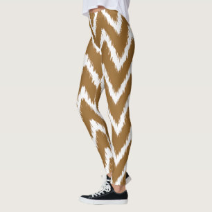 Brown Sugar Southern Cottage Chevrons Leggings