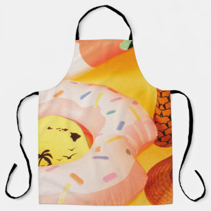 Brown sun hat near floater apron