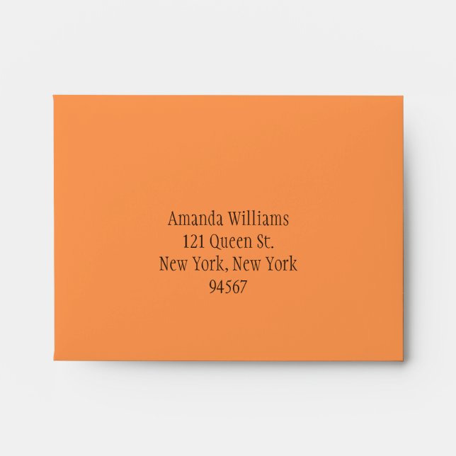 Brown Sunflower RSVP Envelope (Front)