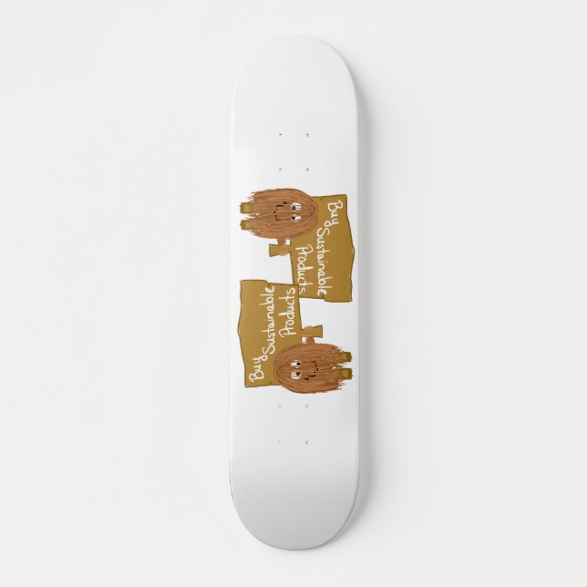 Brown sustainable products skateboard (Front)