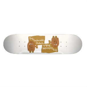Brown sustainable products skateboard