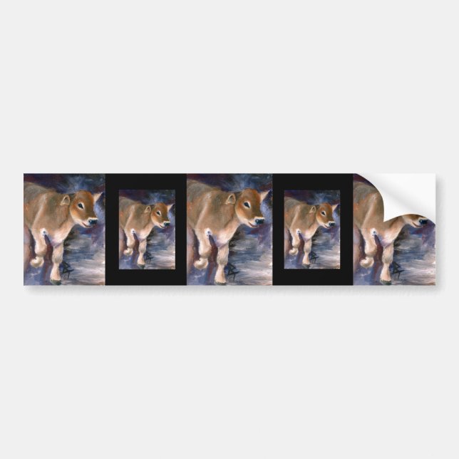 Brown Swiss Calf Bumper Sticker (Front)