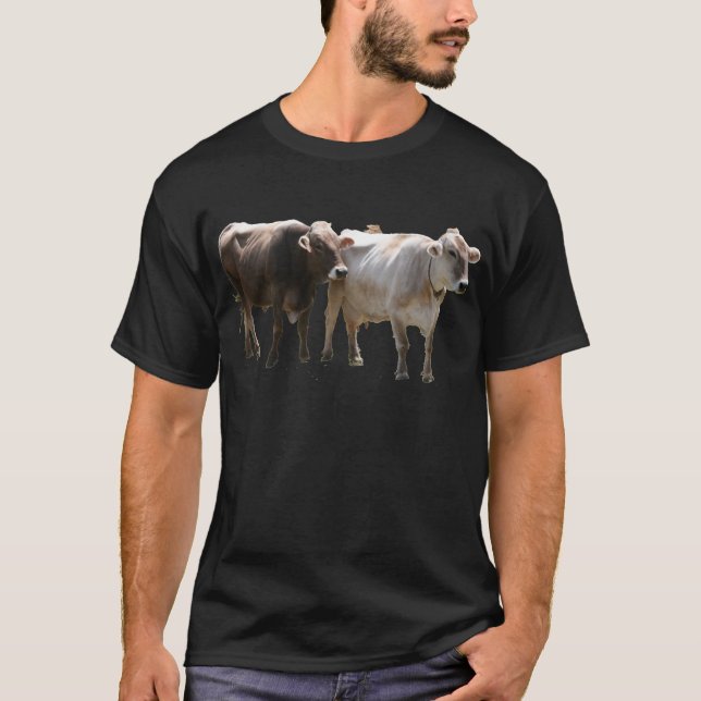 Brown Swiss Cows T-Shirt (Front)