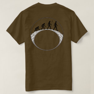 Brown T-Shirt with Human Evolution Back Print
