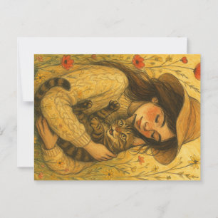 Brown Tabby Cat Mom                                Postcard