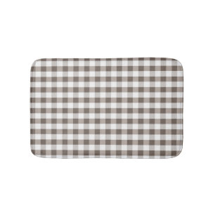 Brown Table Cloth Pattern Bath Mat