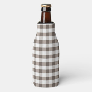 Brown Table Cloth Pattern Bottle Cooler