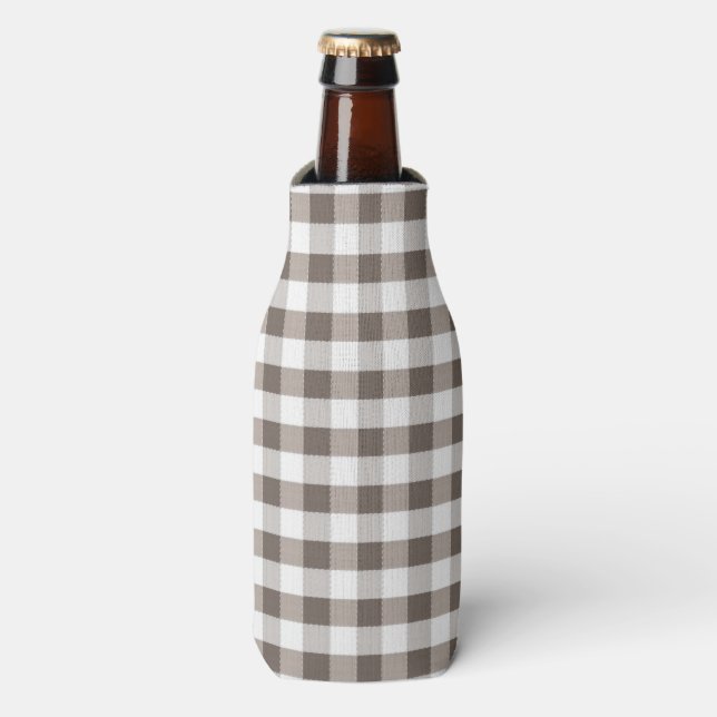 Brown Table Cloth Pattern Bottle Cooler (Bottle Front)