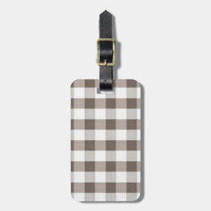 Brown Table Cloth Pattern Luggage Tag