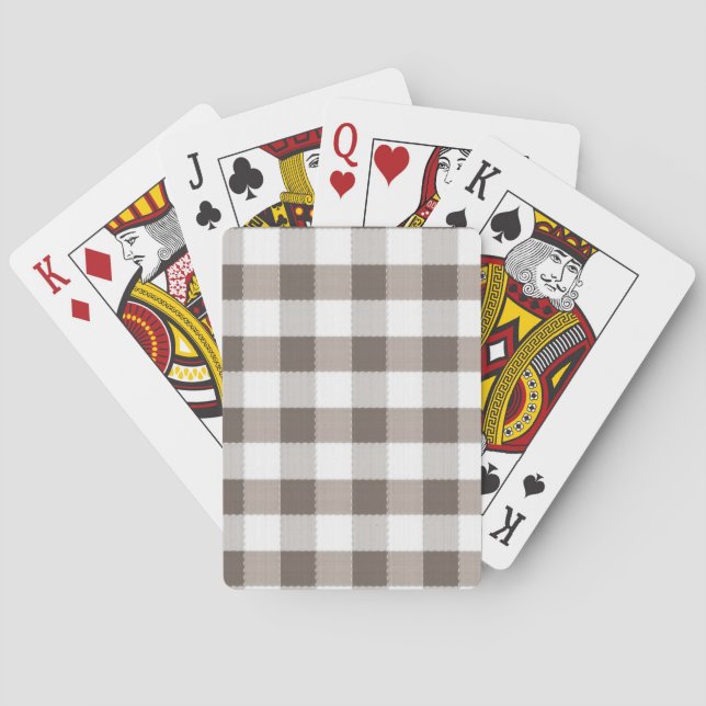 Brown Table Cloth Pattern Playing Cards (Back)