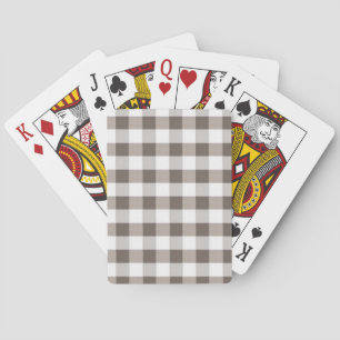 Brown Table Cloth Pattern Playing Cards