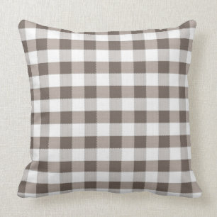 Brown Table Cloth Pattern Throw Pillow