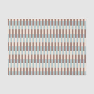 Brown Tan Blue Stripes Tissue Paper