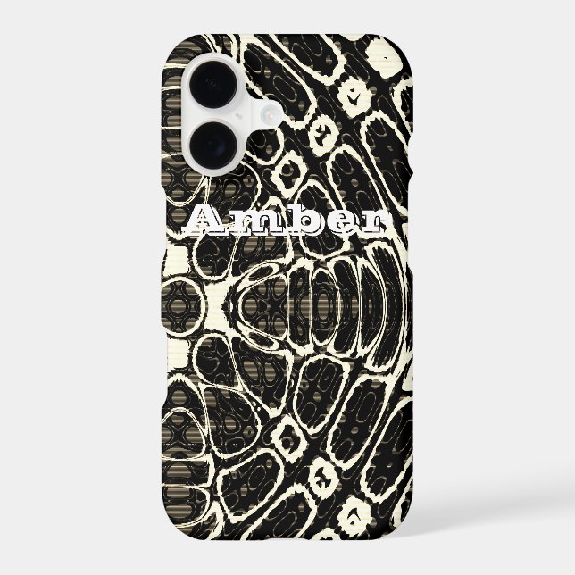 Brown Tan Reptile Scales Pattern Personalized (Back)