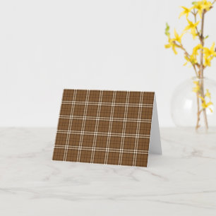 Brown Tartan Card