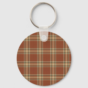Brown Tartan Keychain