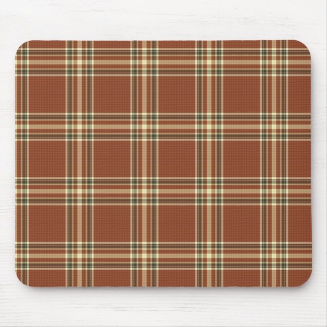 Brown Tartan Mousepad (Front)