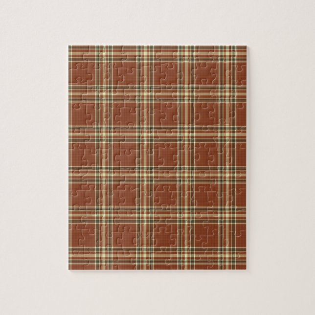 Brown Tartan Puzzle (Vertical)