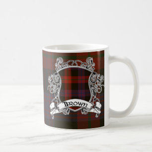 Brown Tartan Shield Coffee Mug