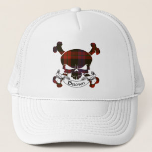 Brown Tartan Skull Hat