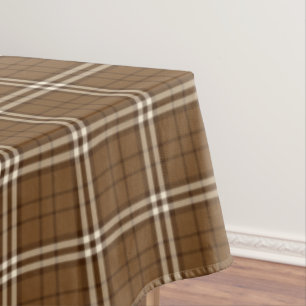 Brown Tartan Tablecloth