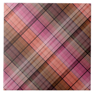 Brown tartan tile