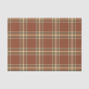 Brown Tartan Tissue Paper