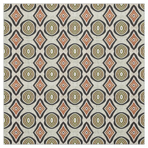 Brown Taupe Beige Burnt Orange Bali Batik Pattern Fabric