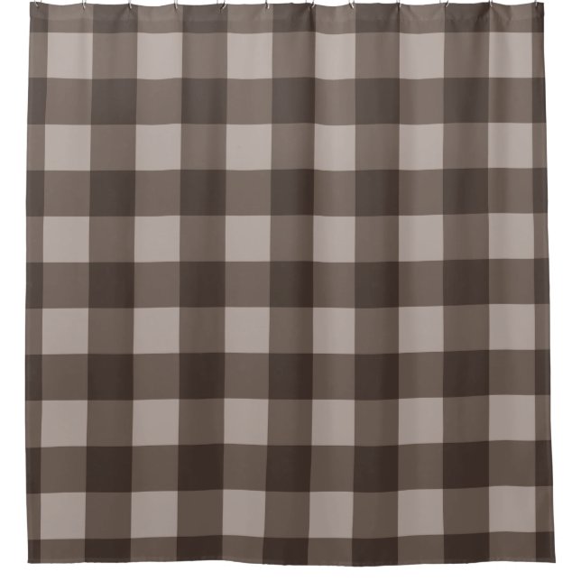Brown Taupe Tan Rustic Chequered Squares Plaid (Front)