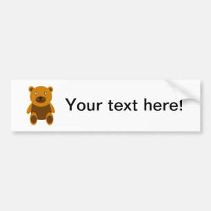 Brown teddy bear clipart bumper sticker