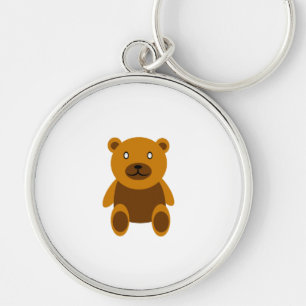 Brown teddy bear clipart keychain