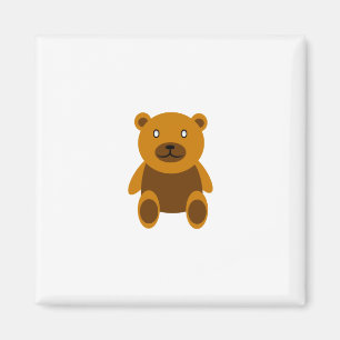Brown teddy bear clipart magnet