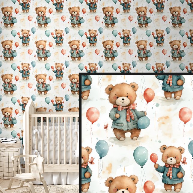 Brown Teddy Bear Friends & Balloons Wallpaper (Creator Uploaded)