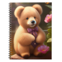 Brown Teddy Bear Spiral Notebook