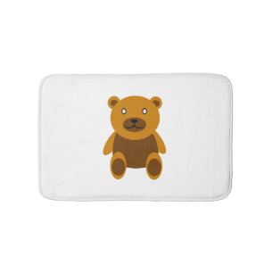 Brown teddybear clipart bath mat