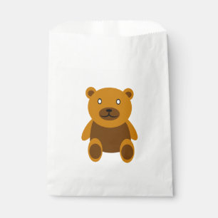 Brown teddybear clipart favour bag