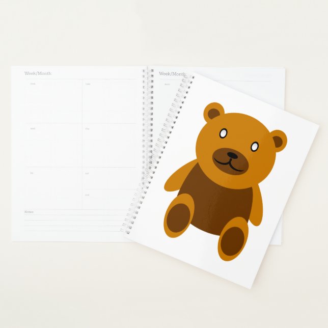 Brown teddybear clipart planner (Display)
