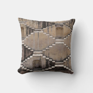 Brown temple design throw pillow